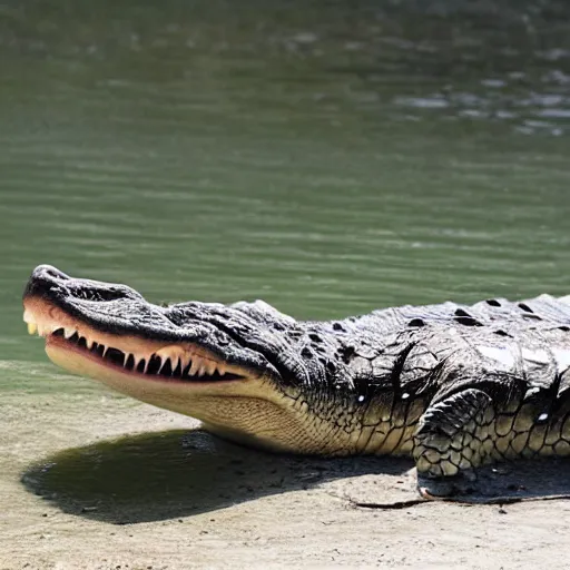 Image similar to electric toothbrush for crocodiles,