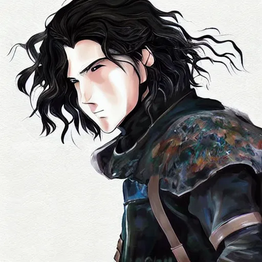 Image similar to an anime style version of jon snow, #art #digitalart artstation hall of fame gallery, editors choice, #1 digital painting of all time, most beautiful image ever created, emotionally evocative, greatest art ever made, lifetime achievement magnum opus masterpiece, the most amazing breathtaking image with the deepest message ever painted, a thing of beauty beyond imagination or words