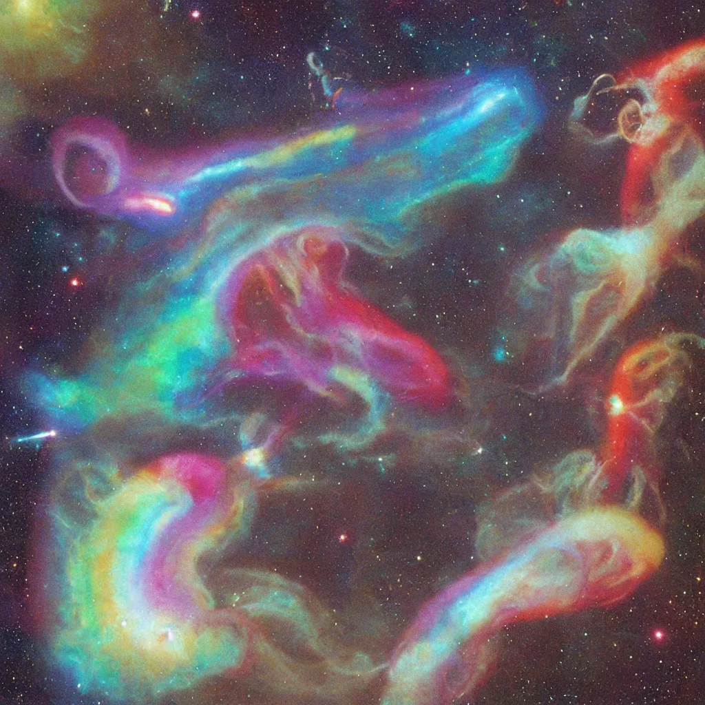 Image similar to rainbow cosmic squid