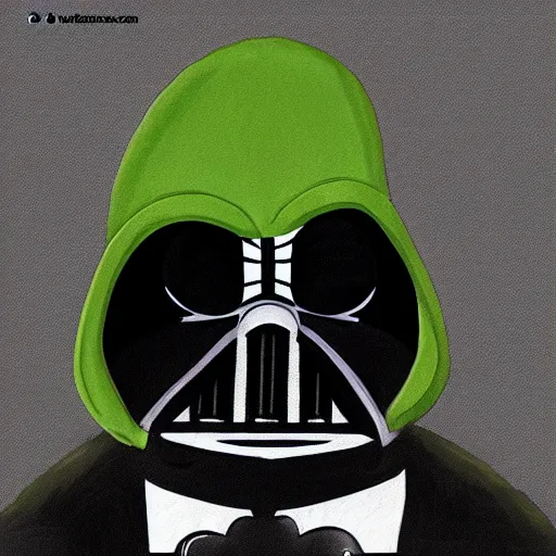 Prompt: Kermit the frog as Darth Vader, 4k, detailed, trending on artstation, concept art,