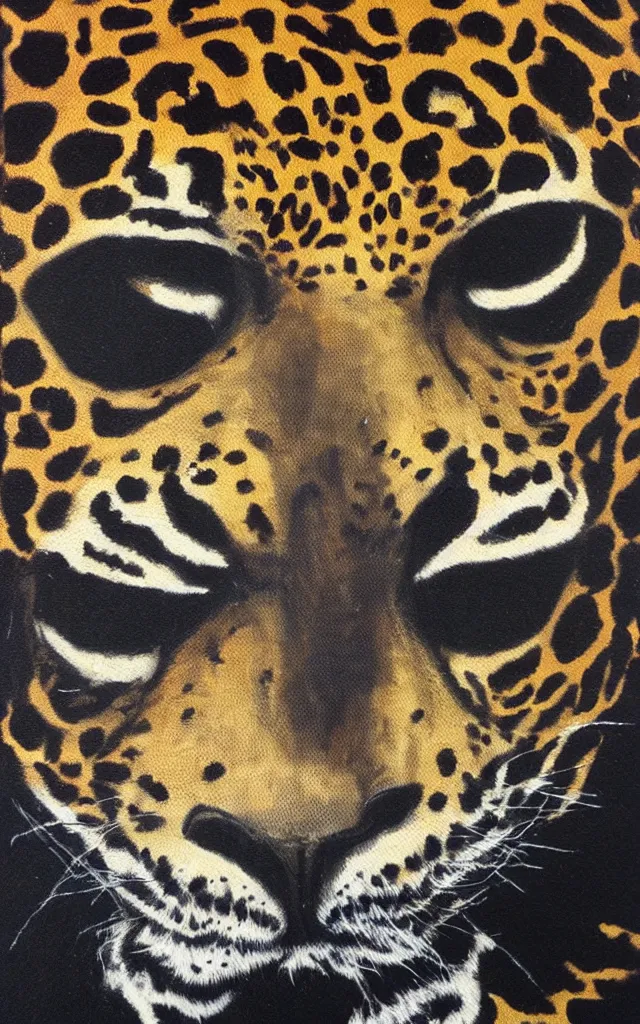 Image similar to a jaguar velvet painting, kitcsh inspired by edgar leetag, paint on black velvet canvas, american velvet painting, veveltaria, 8 x 1 0