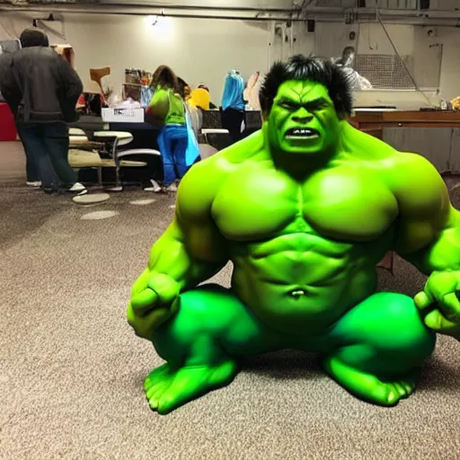 Image similar to squishy hulk, soft hulk