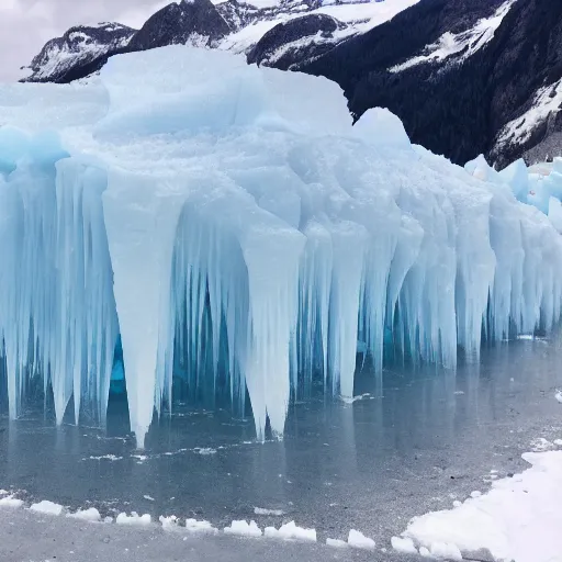 Prompt: ice mountain