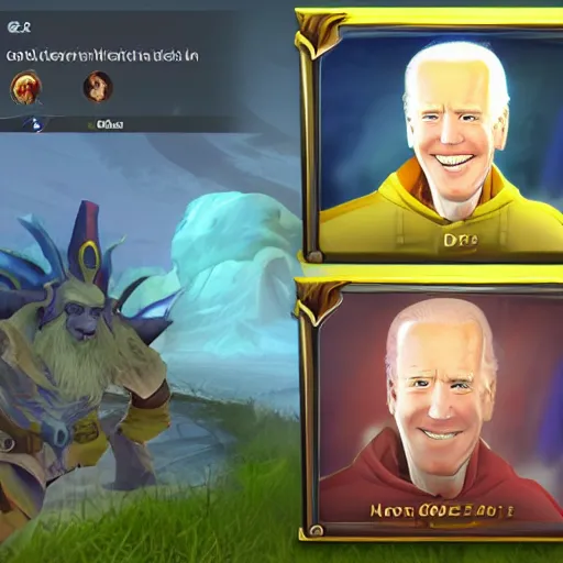 Prompt: joe biden as a character in dota 2, screenshot from dota 2, HD