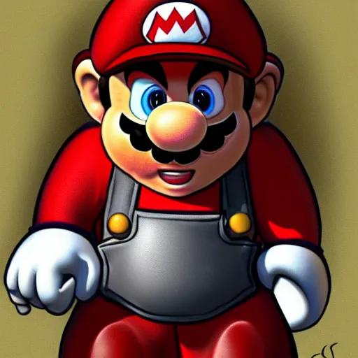 Image similar to mario in medieval knight armor