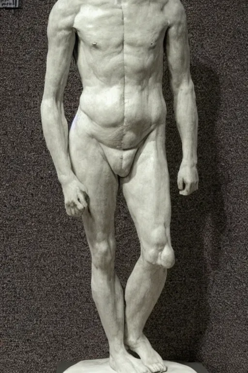 Image similar to full body, sigmund freud sculpture by auguste rodin