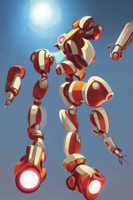 Image similar to metabots medabots medarotto medarot robot minimalist comics, behance hd by jesper ejsing, by rhads, makoto shinkai and lois van baarle, ilya kuvshinov, rossdraws global illumination ray tracing hdr radiating a glowing aura