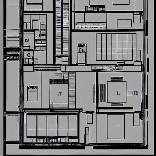 Prompt: futurist house blueprint
