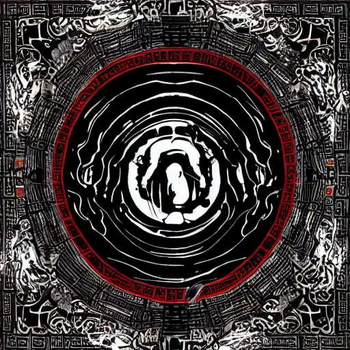 Image similar to portal to the multiverse of infinite horror with freakish chinese style
