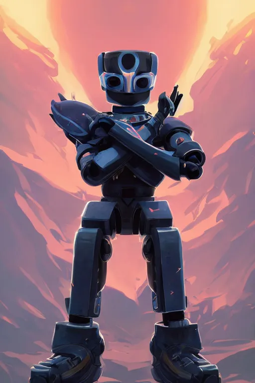 Image similar to epic mask helmet robot ninja portrait stylized as fornite style game design fanart by concept artist gervasio canda, behance hd by jesper ejsing, by rhads, makoto shinkai and lois van baarle, ilya kuvshinov, rossdraws global illumination radiating a glowing aura global illumination ray tracing hdr render in unreal engine 5