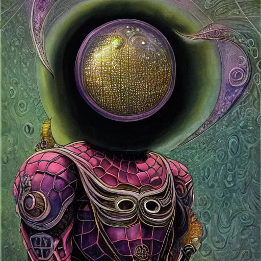 Image similar to portrait of Mysterio, artwork by Daniel Merriam,