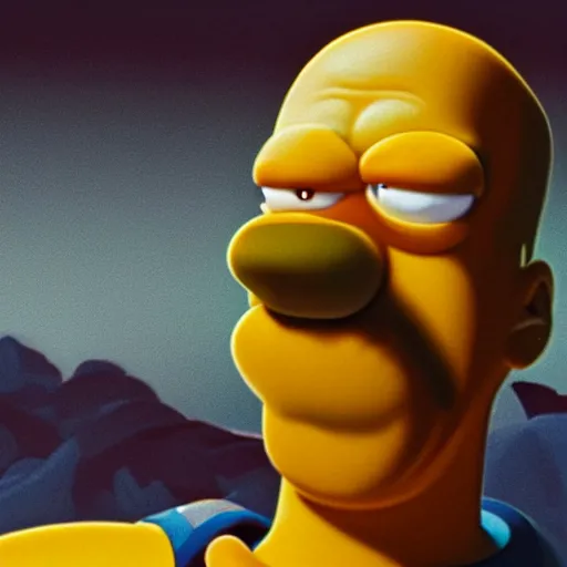 Prompt: hyperrealistic photo of homer simpson as a human, portrait, 8 k
