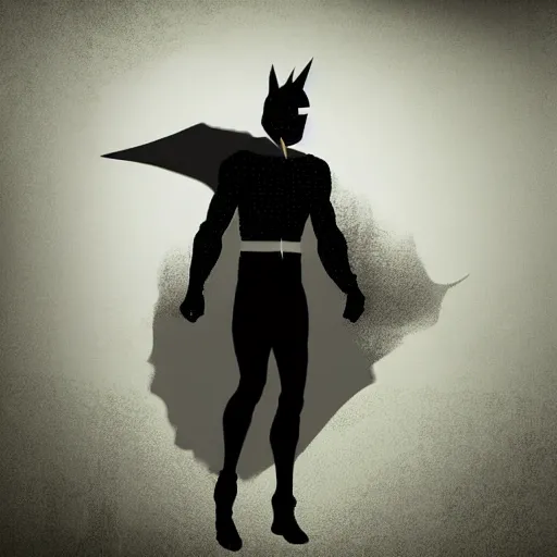 Image similar to a highly detailed digital art of a man wearing a epic homemade shadow hero costume