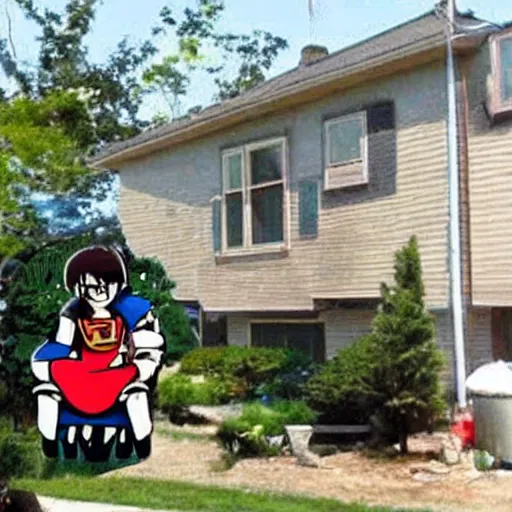 Prompt: found photograph of chris - chan's house