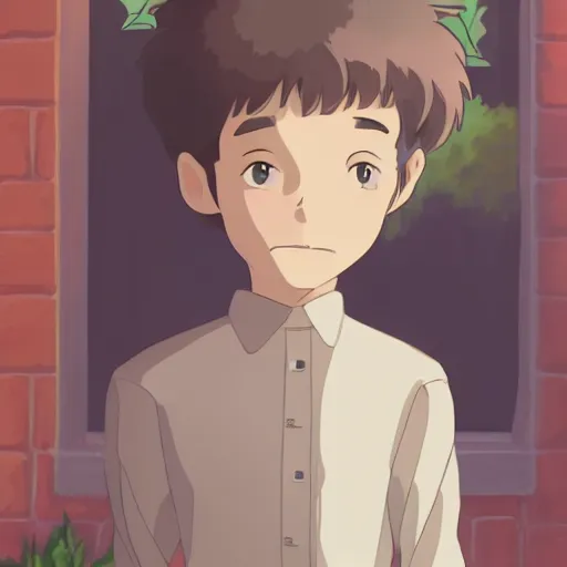 Prompt: friendly guy and small creature , with Fragile looking character portrait face made in Ghibli artstyle ,highly detailed art, beautiful scene, sharp focus, smooth, 8k, anime art,