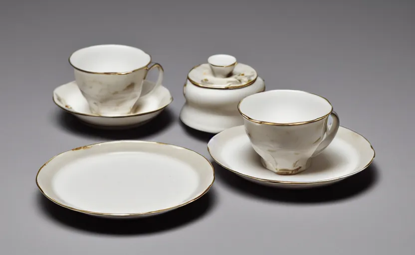 Image similar to Engalnd Porcelain tea set, 80mm, soft contrast, still life photo studio