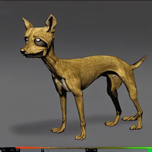 Image similar to trailcam footage of a deformed quadruped dog creature with scary pointy skinny limbs, uncanny valley, liminal, creepypasta, nightmare