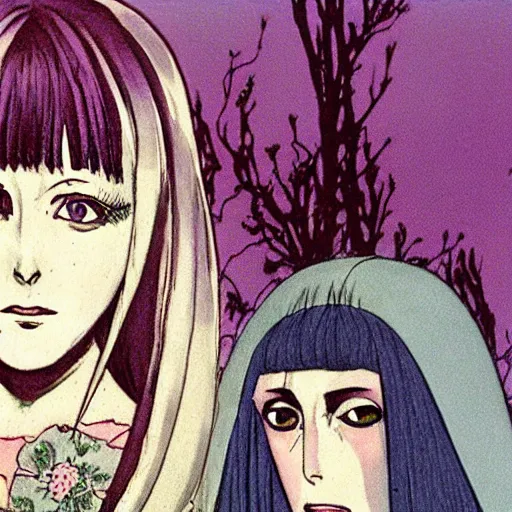 Prompt: still frame from Belladonna Of Sadness (1973)