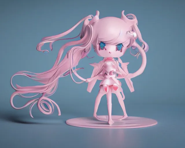 Image similar to James Jean isolated magical girl vinyl figure, figure photography, smooth sharp focus, holographic undertones, anime stylized, high detail, ethereal lighting - H 640