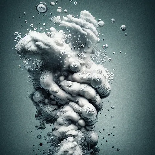 Image similar to underwater ink, simple and clean illustration, white background, liquified, highly detailed, photorealism, digital art, 3 d object, octane rendering, unreal engine, by alberto seveso