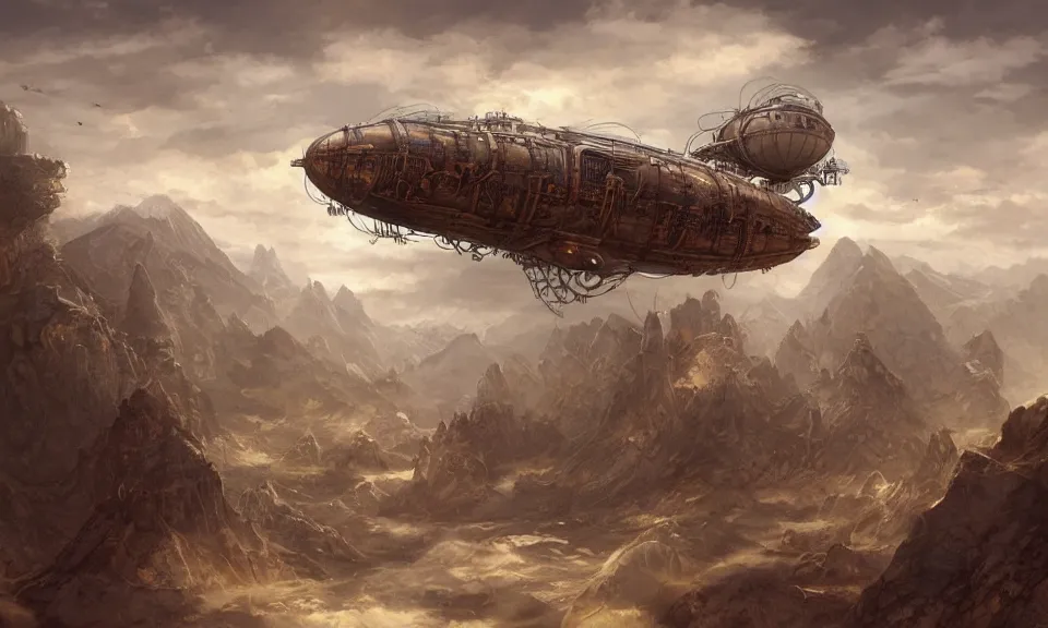 steampunk wallpaper airship
