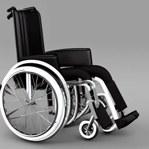 Image similar to a 3d render of a wheelchair, by Scott weaver