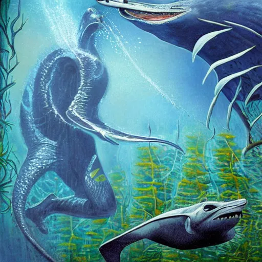 Image similar to steve irwin pays tribute to the stingray king, fantasy art, high detail,