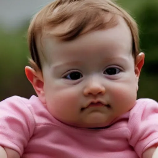 Image similar to a baby that looks exactly like Mark Zuckerberg