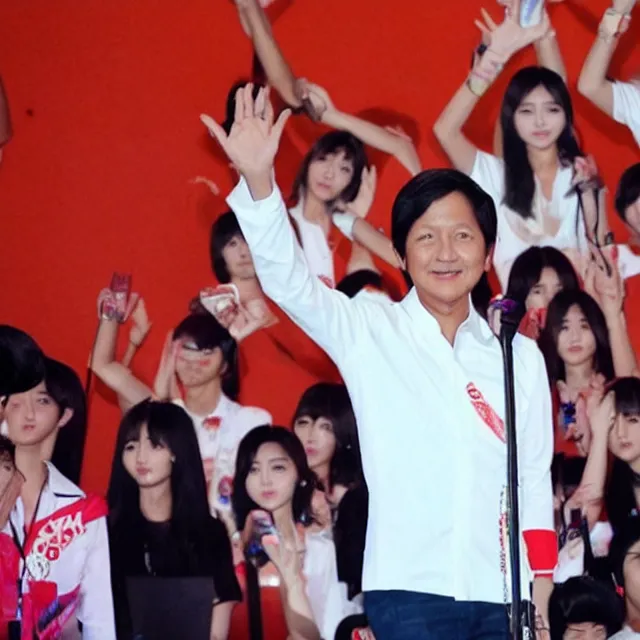 Image similar to bongbong marcos in kpop concert