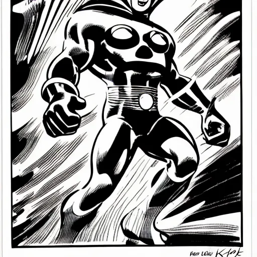 Prompt: comic splash page style, kirby krackle, emanating from marvel sliver surfer body, by jack kirby, wally wood, black and white only, asymmetrical, organic ink drawing, comic splash page style h 1 0 2 4