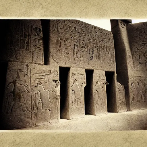 Image similar to Ancient Egyptian village, tintype photography, 2000 BC, ancient photography