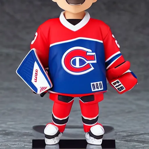 Image similar to high quality portrait flat matte painting of cute Carey Price Goaltender in the style of nendoroid and manga NARUTO, number 31 on jersey, flat anime style, thick painting, medium close-up