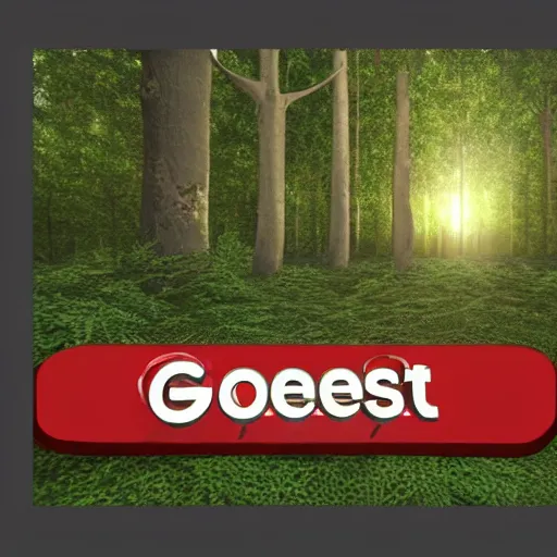 Image similar to forest, game logo, 3d render