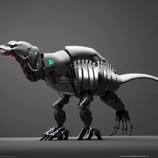 Prompt: a robot similar to a t-rex, octane render, 3D