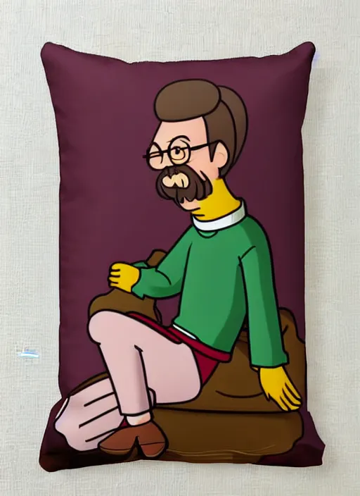 Prompt: Ned Flanders anime body pillow