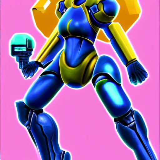 Prompt: Samus Portrait KKG Artbook by ZeroNis, Character Design MMRPG Job System