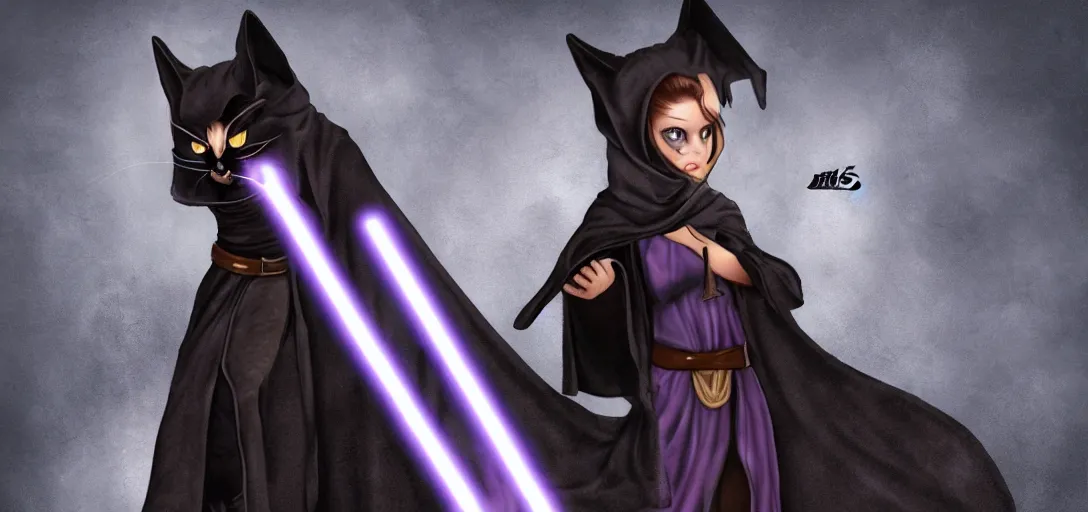 Image similar to jedi cat girl gothic