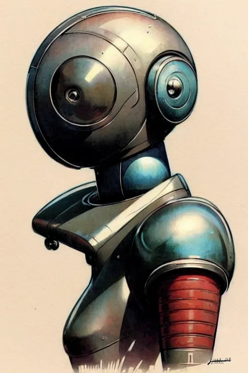 Prompt: ( ( ( ( ( 1 9 5 0 s retro future robot android 1 9 8 0 s robot home robot. muted colors. ) ) ) ) ) by jean - baptiste monge!!!!!!!!!!!!!!!!!!!!!!!!!!!!!!