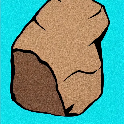 Image similar to a stylized illustration of a rock