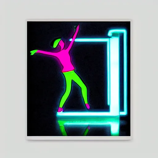 Prompt: dancing on top of a neon lit rainbow digital art, ue 5