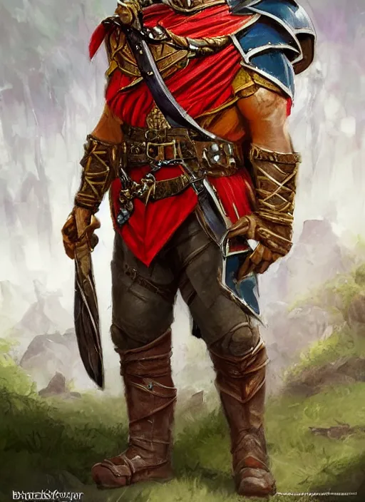 Image similar to royal guard, dndbeyond, bright, colourful, realistic, dnd character portrait, full body, pathfinder, pinterest, art by ralph horsley, dnd, rpg, lotr game design fanart by concept art, behance hd, artstation, deviantart, hdr render in unreal engine 5