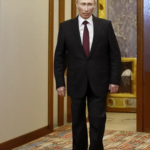 Image similar to photo of putin in the backrooms lobby,