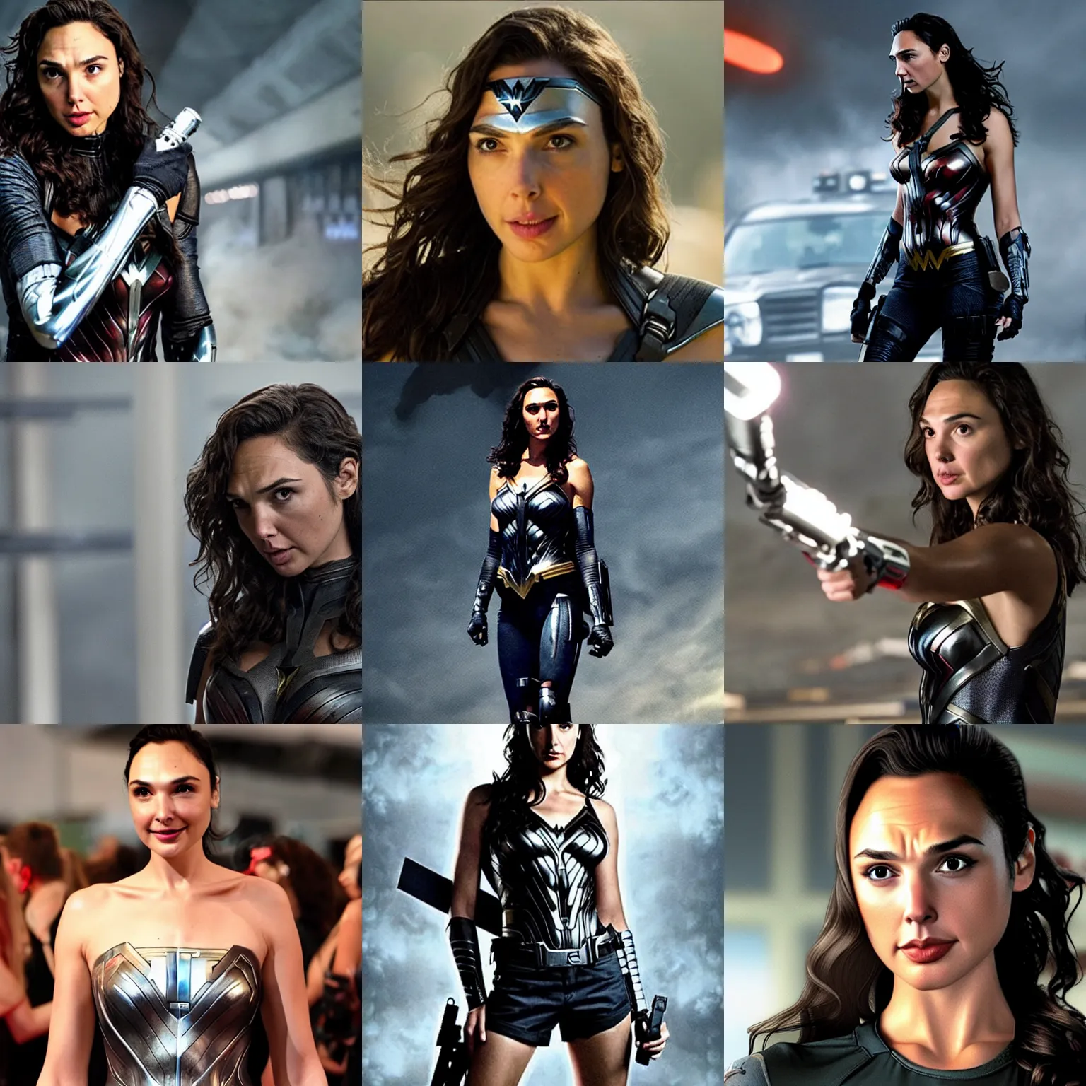 Prompt: gal gadot as terminator after the defeat of humans