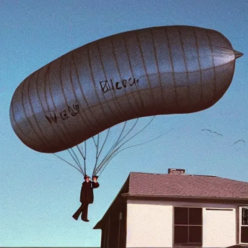 Prompt: walter white as a blimp