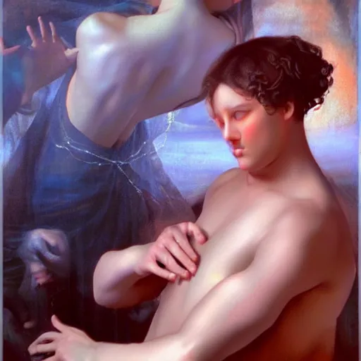 Image similar to beauty of the intimate touch, without Eros, renaissance painting, cinematic focus, art style by Drew Struzan, matte digital painting movie poster, 8k