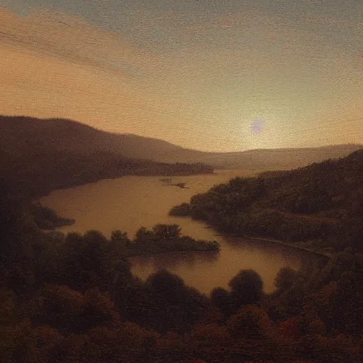 Prompt: portrait of Google Maps, in the style of the Hudson River School