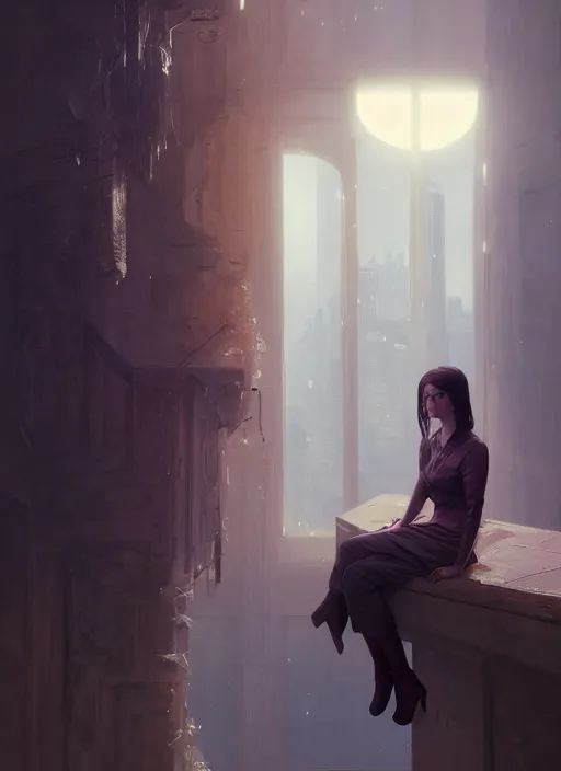 Image similar to highly detailed portrait of the dreamers ( 2 0 0 3 ) - era eva green in gta v, stephen bliss, unreal engine, fantasy art by greg rutkowski, loish, rhads, ferdinand knab, makoto shinkai and lois van baarle, ilya kuvshinov, rossdraws, tom bagshaw, global illumination, radiant light, detailed and intricate environment