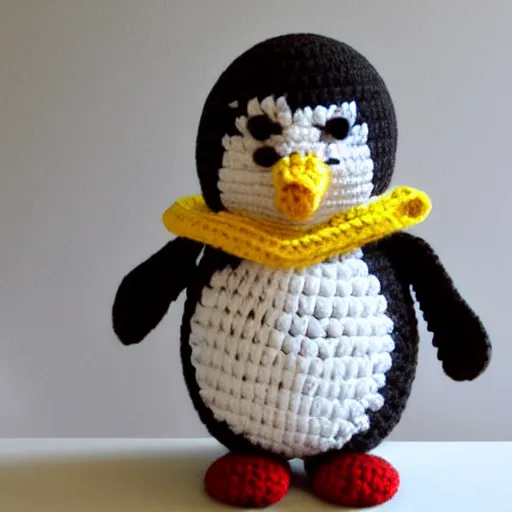 Image similar to crocheted penguin