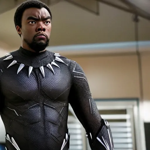 Prompt: william jackson harper as black panther