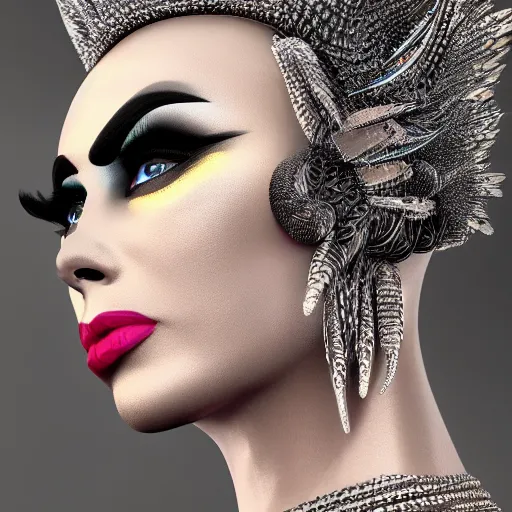 Image similar to the drag queen, 4 k, intricate detailed, jaw dropping, gorgeous, surreal, octane render